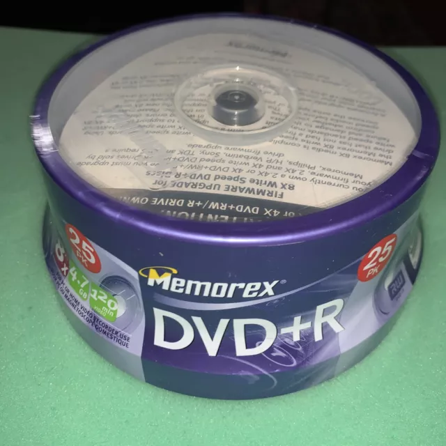 Memorex 4.7GB 8X DVD+R Media (25-Pack Spindle)