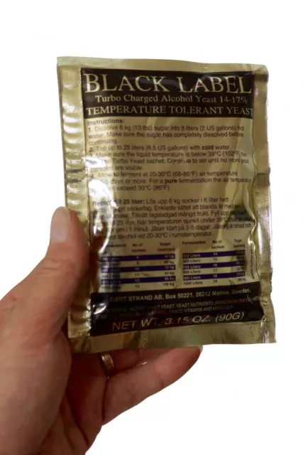 Levure turbo Prestige " Black Label" | 14% d´alcool en 10 à 15 jours