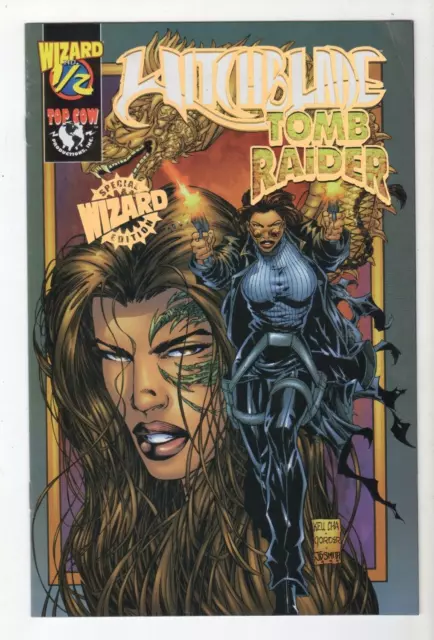 Witchblade Tomb Raider (1998) Wizard 1/2 Gold Variant Cover COA Top Cow Comics