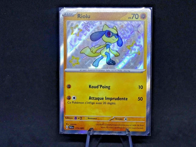CARTE POKÉMON RIOLU 173/091 Shiny Destinées De Paldea EV4.5 FR EUR 10