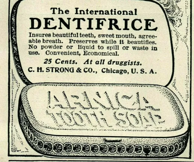 1903 Arnica Tooth Soap Cleaner QUACK DENTAL Druggist Original Print Ad 4817