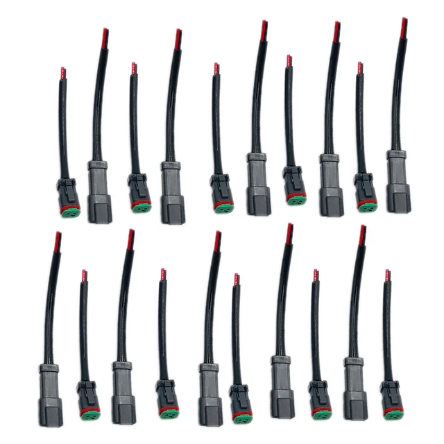 20x Heavy Duty Deutsch DT DTP Male/Female Adapters Connectors Pigtails Wiring A5