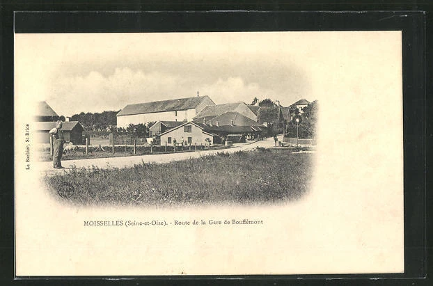 CPA Moisselles, Route de la Gare de Bouffemont