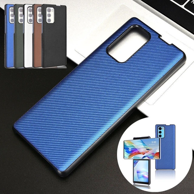 Lg Wing Rug Case FOR LG WING 5G, Luxury Hybrid Carbor Fiber PU Leather PC Hard Case ...