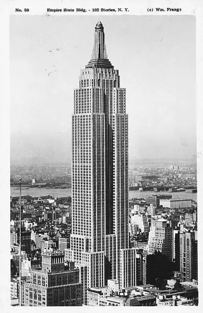 Postcard Of The Empire State Building New York City 1920 Old Photo