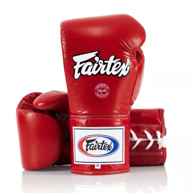 Fairtex Muay Thai Boxing Gloves Red Universal BGV1[12oz] LACE UP