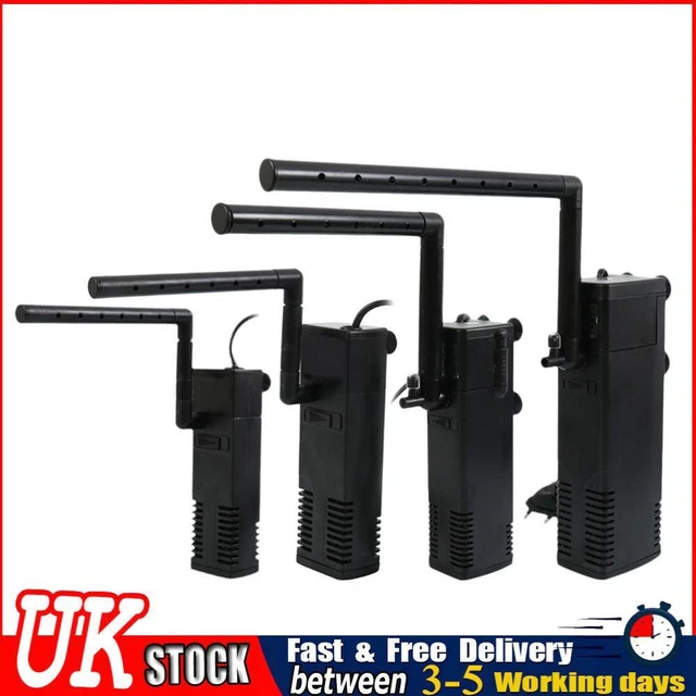 UK Aquarium Filter Submersible Oxygen Internal Pump for Fish Tank Air Increase