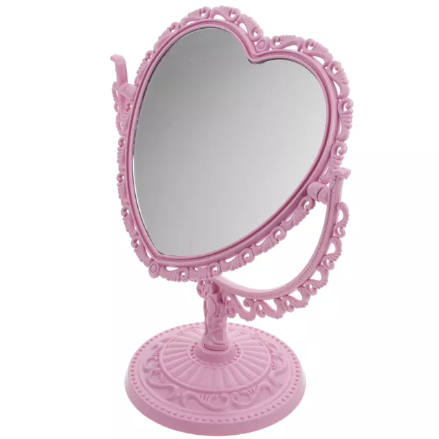 Heart Mirror Acrylic 360 Degree Swivel Desktop Rotating Vanity