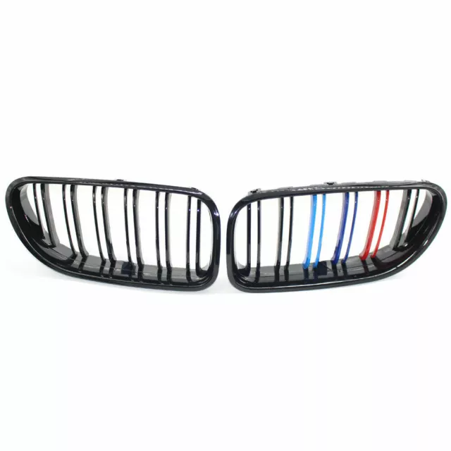 For BMW F06 F12 F13 6 Series 2012-2018 Kidney Grill Grille Gloss Black M Style H
