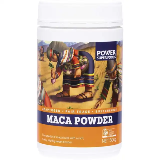 Power Super Foods Organic Maca Powder (Bottle) 500g