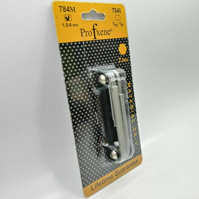 7 Uds Profxene 784M 1,5 ~ 6mm llave hexagonal plegable Allen de bolsillo...