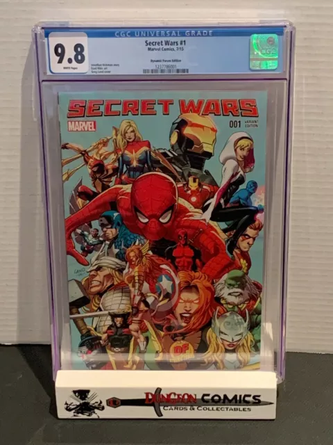 Secret Wars #1 CGC 9.8 Dynamic Forces Variant Greg Land Cover 2015 [GC12]