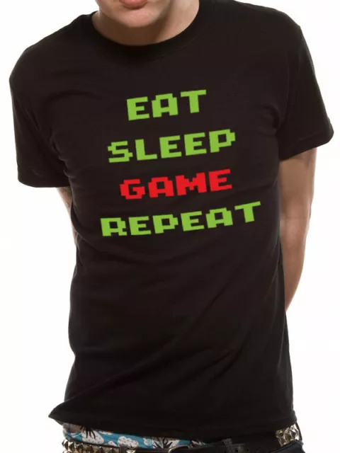 Mens Cid Originals - Eat Sleep Game Repeat T-shirt NEW OFFICIAL MERCHANDISE