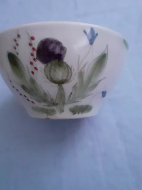 Buchan stoneware bowl - Thistle pattern - height 6,5 cms / 2.5 inches