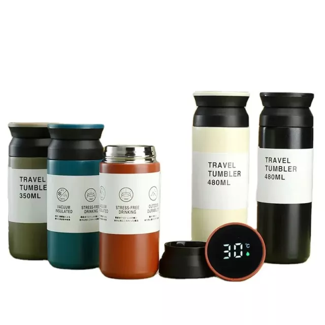 LED Smart Thermo Travel Coffee Mug Cup Thermal Stainless Steel Vacuum flask