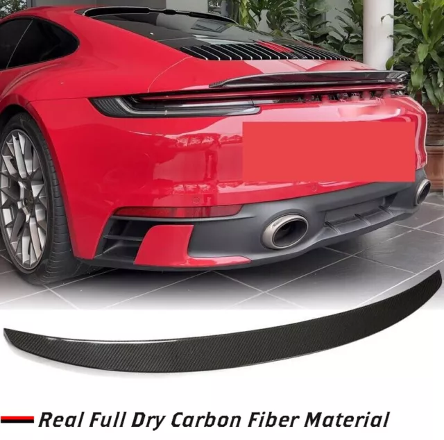 DRY Carbon Rear Trunk Spoiler Wing For Porsche 911 992 Carrera 4 S 4S GTS 2019UP