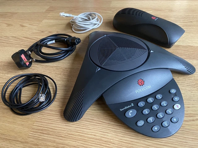 Polycom Soundstation2 EX Conference Phone Complete With Power Source + Wires