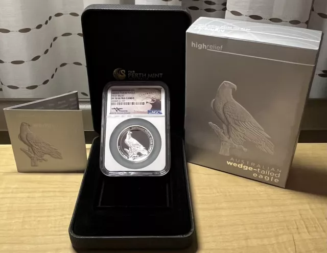 2016 Australian Wedge-Tailed Eagle Silver 1oz High Relief Ultra Cameo PF70 (COA)