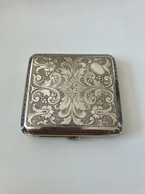 ÉTUI CIGARETTES ARGENT 830S ancien Art Nouveau gravé floral EUR 199,00 - PicClick FR