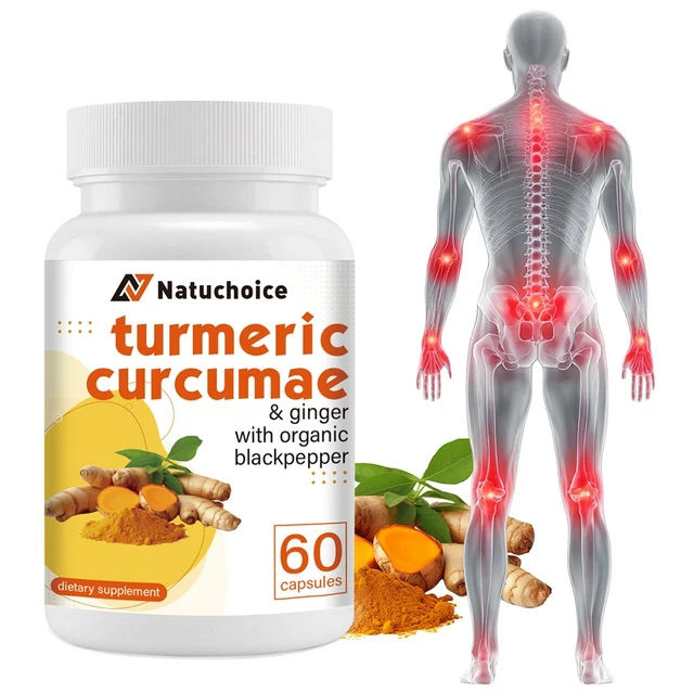180X PURE TURMERIC Curcumin Capsules | 95% Curcuminoids with Black ...