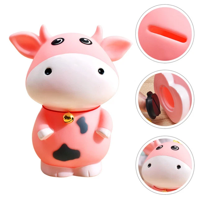 Tirelire Vache En Vinyle Souple - Incassable - Bouchon Bas - Décoration Chambre - Cadeau Enfant Ou Adulte - 6