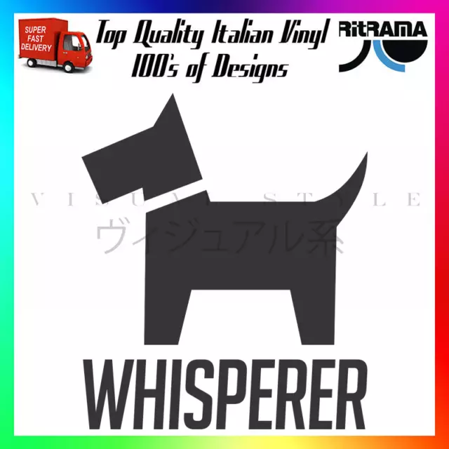 Dog Whisperer Decal Sticker Car Funny Handler Trainer Groomer Obedience Pet Pup