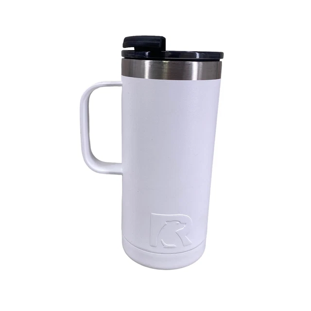 RTIC Stainless Steel Insulated Coffee Mug Cup White 16 oz capacity