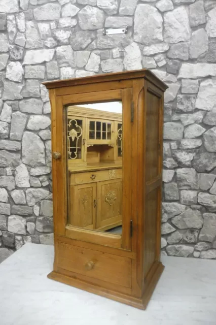 Antique Wooden Medicine Cabinet Wall Cabinet Bathroom Cabinet 1920s