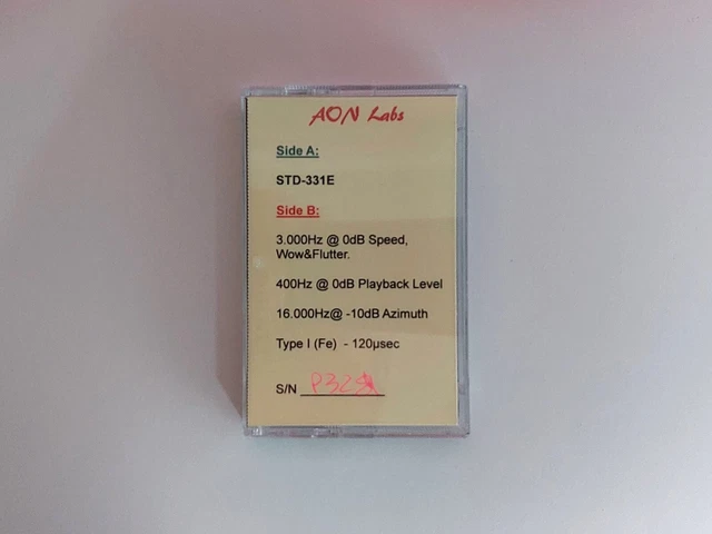 STD331E Cr TDK Calibration Test Cassette Speed Azimuth Wow&Flutter 3K 400 16KHz - Foto 10