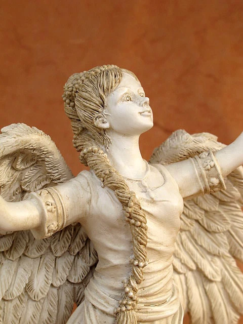 Ángel Figura Bautizo Nacimiento Escultura Decoración Adorno Funerario-20006