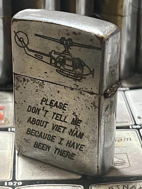 1966 Vietnam Zippo Combat Helicobara VIE Vintage Military
