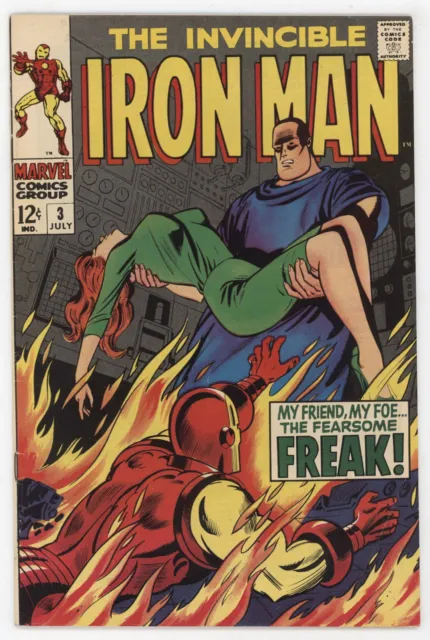 Invincible Iron Man 3 Marvel 1968 FN Johnny Craig Archie Goodwin