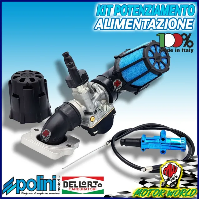 Kit Potenziamento Carburatore Collettore Filtro Polini Piaggio Zip 50 Fast Rider