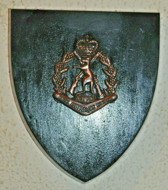 Royal Australian Regiment regimental mess wall plaque shield Australia