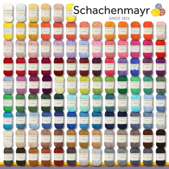 Schachenmayr 50 g Catania Stricken Häkeln Baumwolle Amigurumi 110 Farben