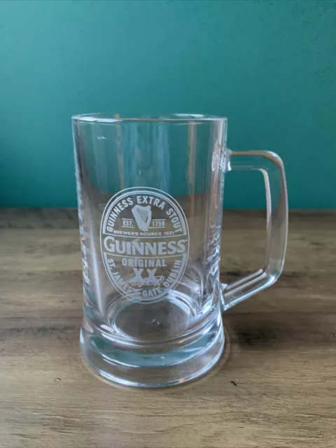 Guinness Pint Glass Extra Stout Original St. James's Gate Dublin Heavy Tankard