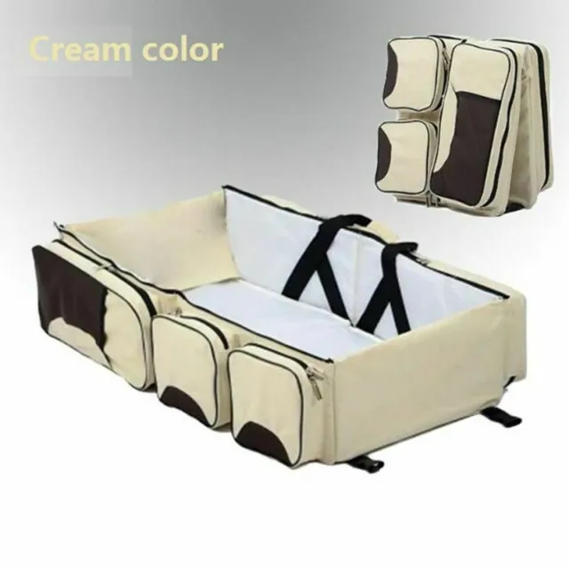 Travel Portable Foldable Baby Crib Bag Infant Diaper Nursery Changing 2in1 Bed 3