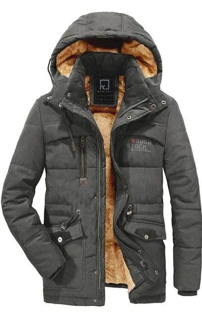 RUNVEL SALE Men's  Thick Parka Coat; Olive Green MEDIUM BRAND NEW**