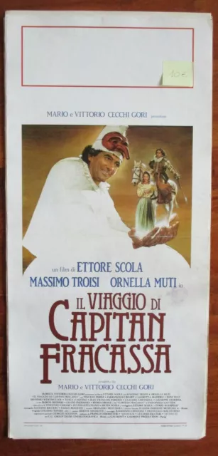 locandina originale IL VIAGGIO DI CAPITAN FRACASSA prima ed.1990 SCOLA – TROISI