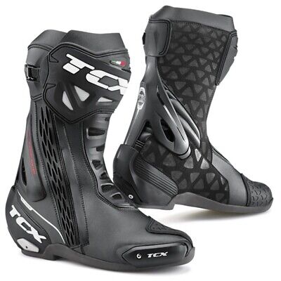 TCX RT Race Motorcycle Sports Boots - Black