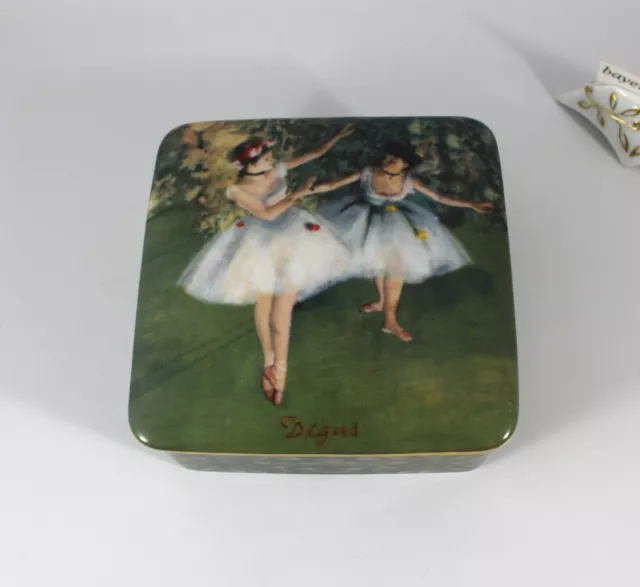 Goebel Artis Orbis Edgar Degas, Deux Danseuses - Deckeldose Schmuckdose 12x12 cm