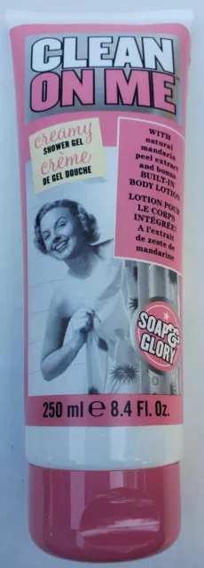 NEW Soap & Glory Clean On Me Creamy Shower Gel 8.4 oz TRY IT YOU'LL LOVE IT!