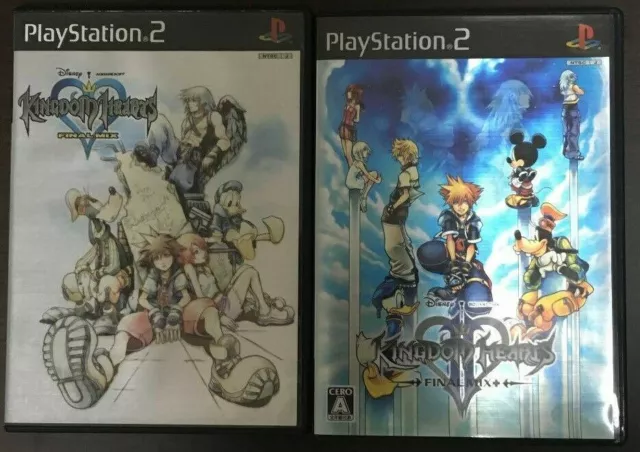 Lot of 3 Kingdom Hearts 1 II 2 Final Mix+ Plus (B) PS2