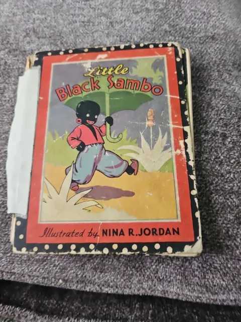 Vintage 1932 Little Black Sambo Whitman Publishing Book Nina Jordan Illustration