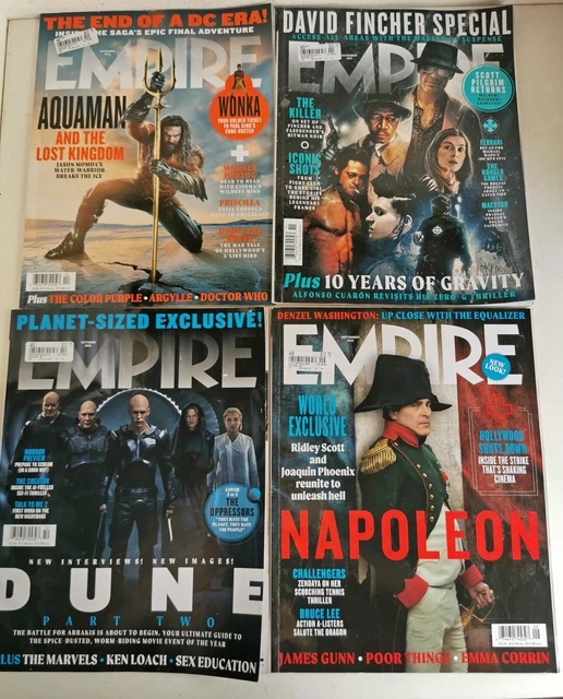 EMPIRE MOVIE Magazines 2023, Napoleon, Dune, Aquaman, Scott