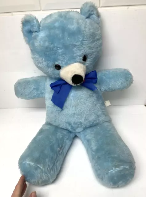 Vintage Tebro Large Blue Teddy Bear