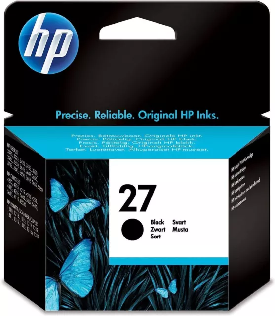 HP 27 NERO C8727AE CARTUCCIA ORIGINALE BK NERO 280 pagine  NUOVO BLACK