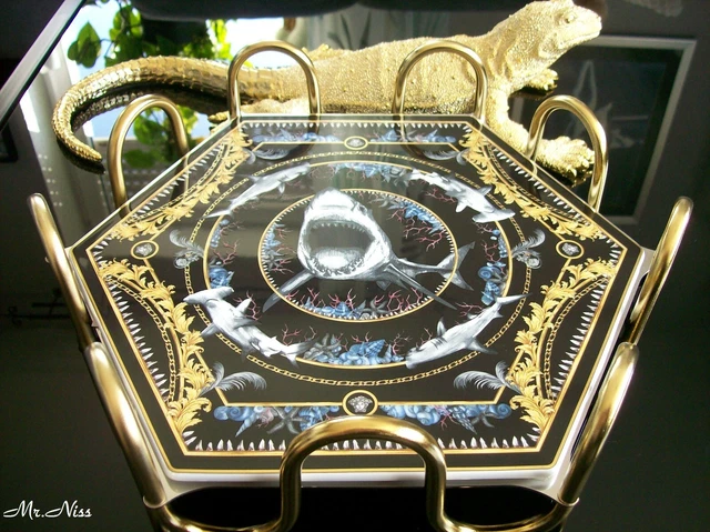 Rosenthal Versace Le Régne Animal Bruce Tablett 31 cm x  27 cm 1 A NEUWARE & OVP