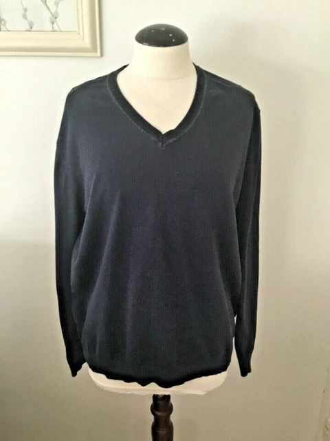 Maglione Next Navy Manica Lunga Da Uomo Next A V Taglia L