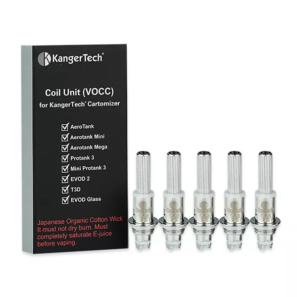 Kanger Verdampferköpfe VOCC 5er Pack Coil Unit Köpfe V3 e Zigarette Head Coil